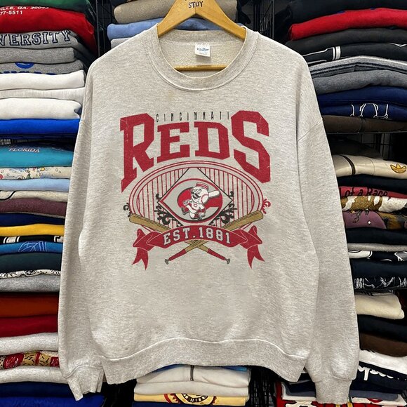 Cincinnati Reds Baseball Sweatshirt Retro MLB Cincinnati Reds Unisex Shirt tee - Picture 1 of 2
